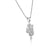 Sterling Silver 925 Rhodium Plated CZ Prayer Hand With Rosary Hip Hop Pendant