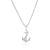 Sterling Silver 925 Rhodium Plated Anchor Rope Necklace