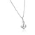 Sterling Silver 925 Rhodium Plated Anchor Rope Necklace