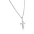 Sterling Silver 925 Rhodium Plated Cross Micro Pave CZ Pendant