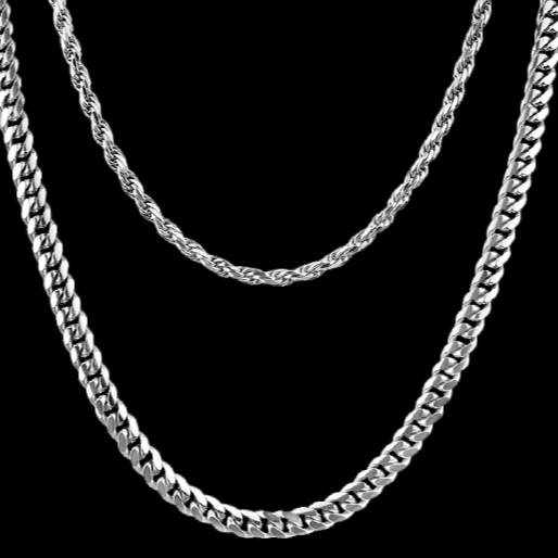 2 in 1 Man Sterling Silver Stack